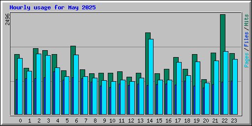 Hourly usage for May 2025