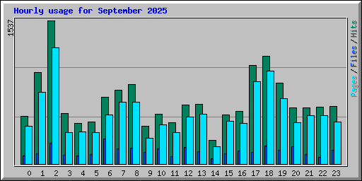 Hourly usage for September 2025
