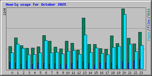 Hourly usage for October 2025