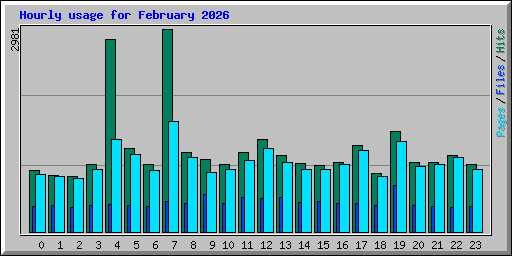 Hourly usage for February 2026