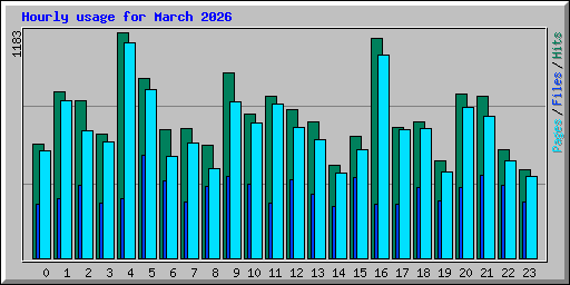 Hourly usage for March 2026