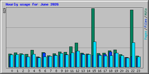 Hourly usage for June 2026