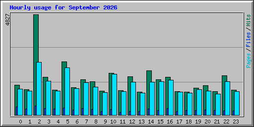 Hourly usage for September 2026