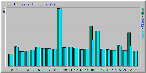 Hourly usage for June 2026