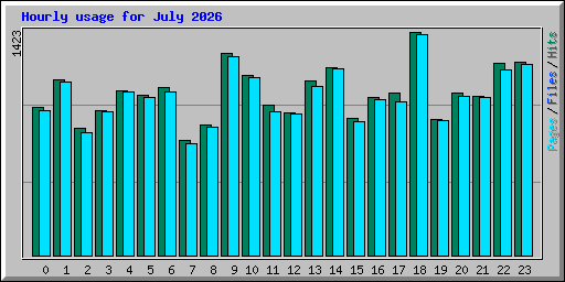 Hourly usage for July 2026